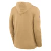 Men's Nike Gold San Francisco 49ers Sideline Pure Fury Performance Long Sleeve Hoodie T-Shirt