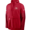 Men's Nike Scarlet San Francisco 49ers Sideline Anorak Half-Zip Hoodie Jacket