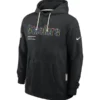 Men's Pittsburgh Steelers Nike Black 2025 NFL Crucial Catch Sideline Standard Issue Dri-FIT Hoodie