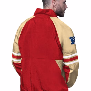 Men's Starter Scarlet San Francisco 49ers Prospect Half-Zip Pullover Jacket