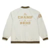 Mitchell and Ness John Cena The Champ Is Here Bomber Jacket Cream