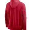 Nike 49ers Sideline Red Anorak Half-Zip Hoodie Jacket
