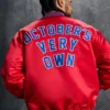 OVO x New Era x Montreal Expos Varsity Jacket Red