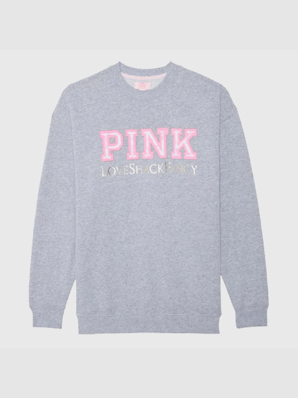 PINK x LoveShackFancy Oversized Crew Sweatshirt
