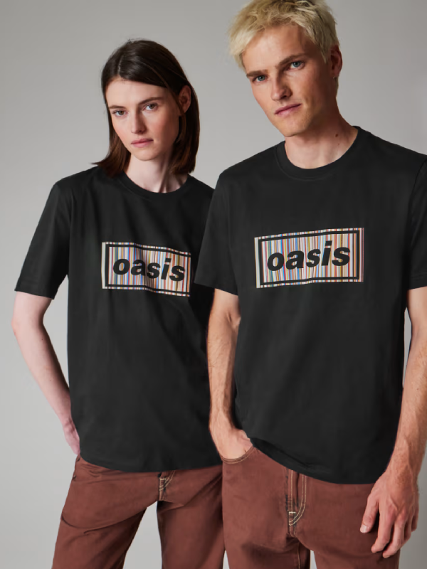 Paul Smith x Oasis Black Signature Stripe Logo T-shirt
