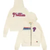 Philadelphia Phillies Aviator Nation x MLB Cream Five Stripe Hoodie
