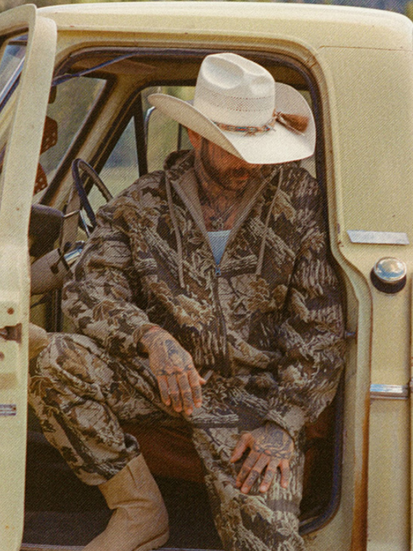 Post Malone Skims Realtree Camo Zip-Up Hoodie