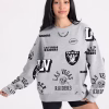 Raiders Gameday Couture Always On Repeat Sweatshirt Grey