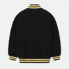 Rhude Quarter-Zip Black Varsity Jacket
