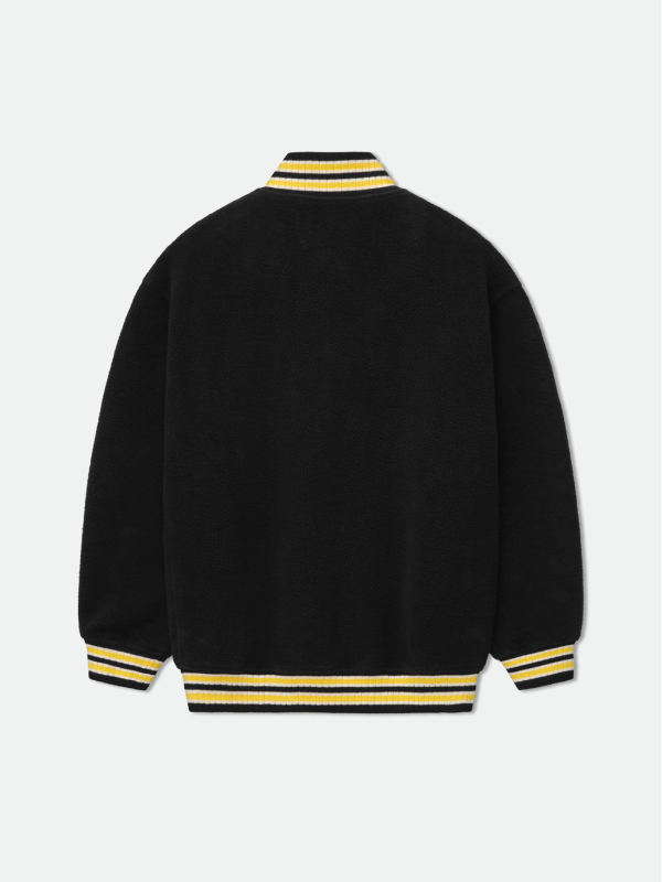 Rhude Quarter-Zip Black Varsity Jacket