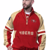 San Francisco 49ers Starter Prospect Half-Zip Jacket Red & Gold