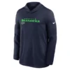 Seattle Seahawks Sideline Performance Long Sleeve Hoodie T-Shirt