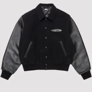 Stüssy Globe Varsity Jacket Black