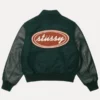Stussy Script Oval Green Varsity Jacket