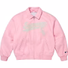 Supreme Chicago White Sox Leather Varsity Jacket Pink