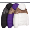 Supreme Leather Yoke Hooded Puffer Jacket