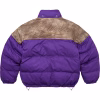 Supreme Purple Leather Yoke Puffer Jacket