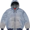 Supreme Reflective Arc Blue Hooded Work Jacket
