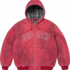 Supreme Reflective Arc Red Hooded Work Jacket