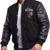 Venom Design Embroidery Black Varsity Jacket