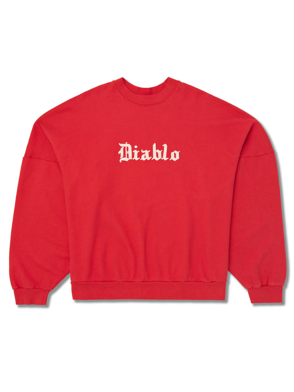 Willy Chavarria Diablo Hooligan Crewneck Red
