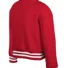 Youth New Era San Francisco 49ers Red Chenille Applique Fleece Jacket