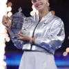 2025 US Open Aryna Sabalenka Nike Crop Jacket Silver