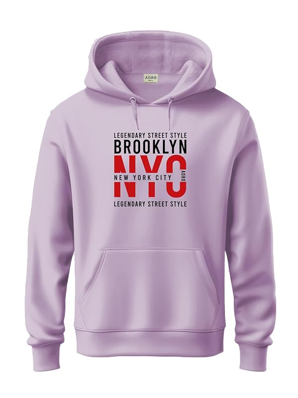 ADRO Brooklyn NYC Printed Purple Hoodie