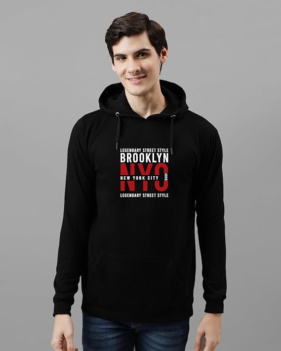 ADRO Brooklyn NYC Printed black Hoodie