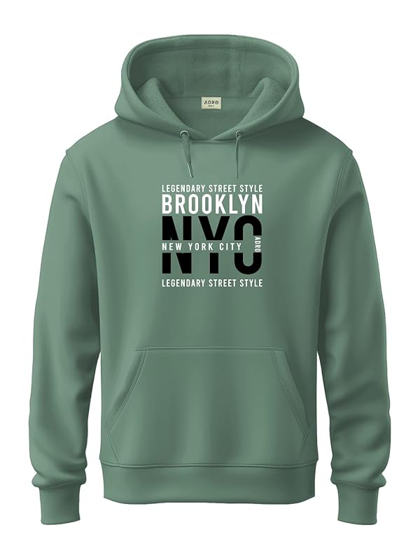 ADRO Green Brooklyn NYC Printed Hoodie