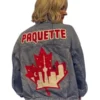 AEW All Out Toronto Renee Paquette Denim Jacket Blue
