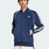 Adidas Adicolor Velour Track Jacket Blue