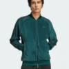 Adidas Adicolor Velour Track Jacket Green