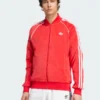 Adidas Adicolor Velour Track Jacket Red