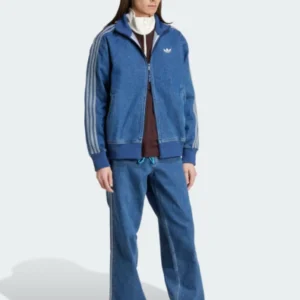 Adidas Denim Tracksuit Blue