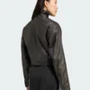 Adidas Originals Firebird Black Leather Jacket