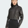 Adidas Originals Firebird Leather Jacket Black