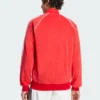 Adidas SST Adicolor Velour Track Top Jacket Red