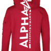 Alpha Industries red white Print Hoodie