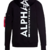Alpha Industries white. Print Hoodie