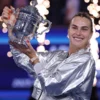 Aryna Sabalenka 2025 US Open Nike Silver Jacket