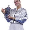Aryna Sabalenka 2025 US Open Silver Crop Nike Jacket