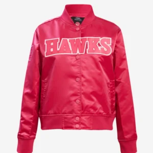 Atlanta Hawks Triple Pink Varsity Jacket