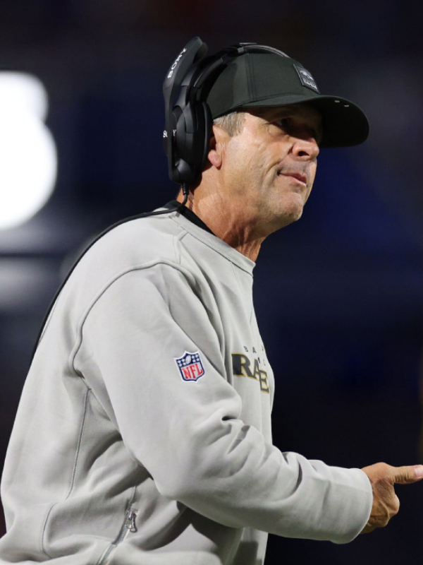 Baltimore Ravens John Harbaugh Grey Sweatshirt