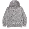Bape Wild Leopard Pattern Shark Relaxed Fit Full ZiP Hoodie Grey