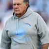 Bill Belichick North Carolina Cutoff Hoodie Grey
