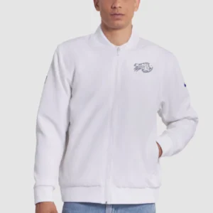 Buffalo Bills Nike 2025 Rivalries Sideline Bomber Jacket White