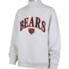 Chicago Bears '47 Women's Vantage Mock Neck Pullover Sweatshirt - Heather Gray