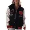 Chicago Bears The Wild Collective Hooded Varsity Jacket Black