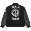 Denim Tears Peace Wreath Black Varsity Jacket